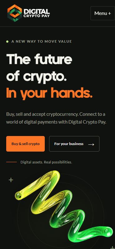 Digital Crypto Pay: impaginazione mobile